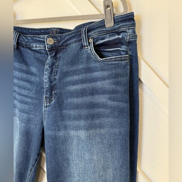Kut From The Kloth High Rise Stretch Ankle Straight Leg Raw Hem Jeans Size 18W - Picture 2 of 10